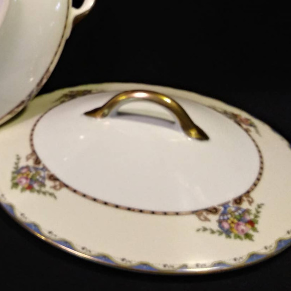 Antique Replacement China 1920s Noritake Round Covered Vegetable Bowl in Mariana - Picture 10 of 15